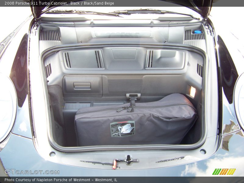 Black / Black/Sand Beige 2008 Porsche 911 Turbo Cabriolet
