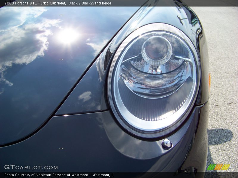 Black / Black/Sand Beige 2008 Porsche 911 Turbo Cabriolet