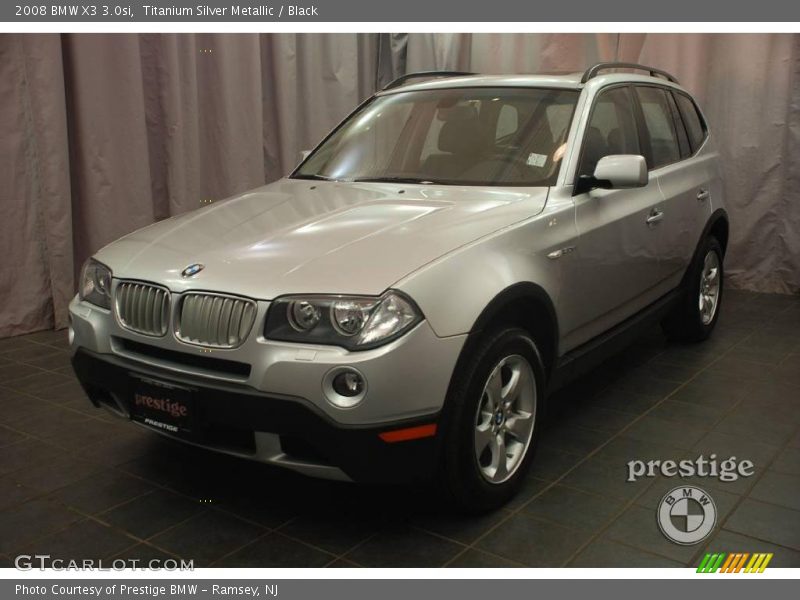 Titanium Silver Metallic / Black 2008 BMW X3 3.0si