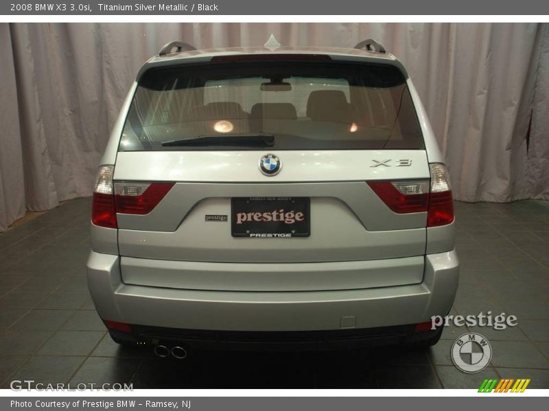 Titanium Silver Metallic / Black 2008 BMW X3 3.0si