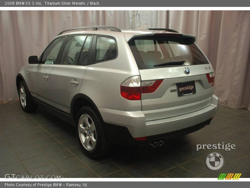 Titanium Silver Metallic / Black 2008 BMW X3 3.0si