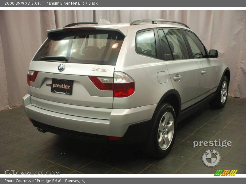Titanium Silver Metallic / Black 2008 BMW X3 3.0si