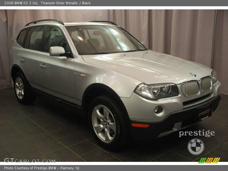 Titanium Silver Metallic / Black 2008 BMW X3 3.0si