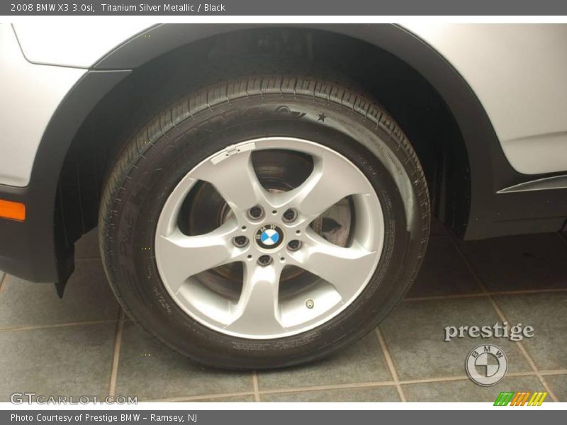 Titanium Silver Metallic / Black 2008 BMW X3 3.0si