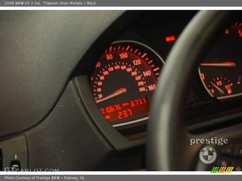 Titanium Silver Metallic / Black 2008 BMW X3 3.0si