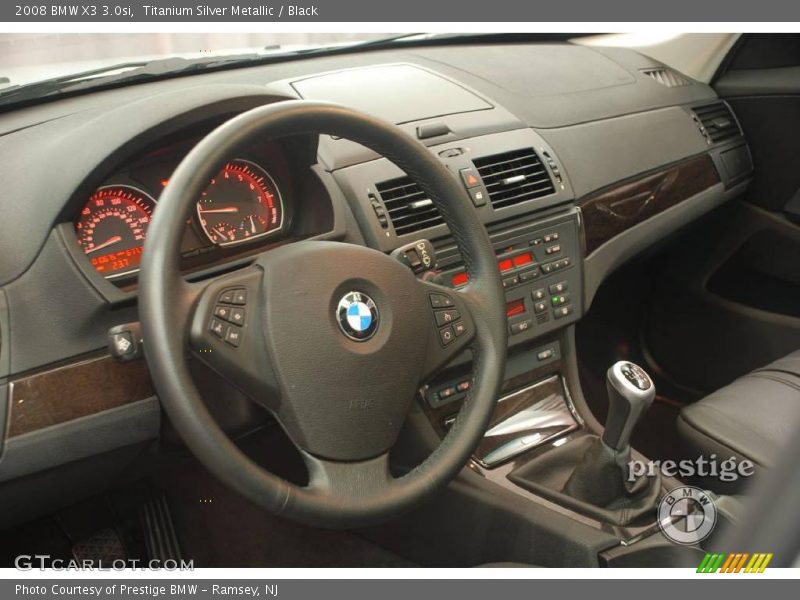 Titanium Silver Metallic / Black 2008 BMW X3 3.0si