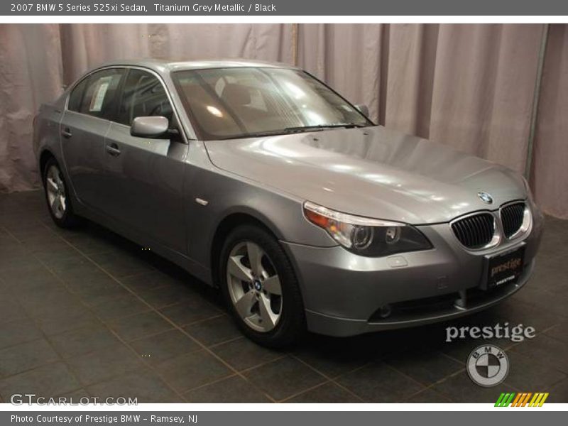 Titanium Grey Metallic / Black 2007 BMW 5 Series 525xi Sedan