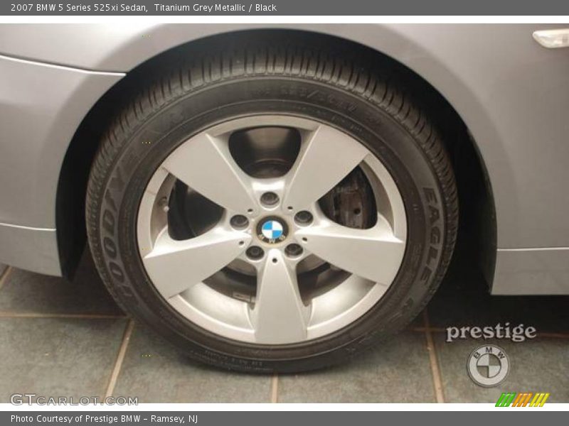 Titanium Grey Metallic / Black 2007 BMW 5 Series 525xi Sedan