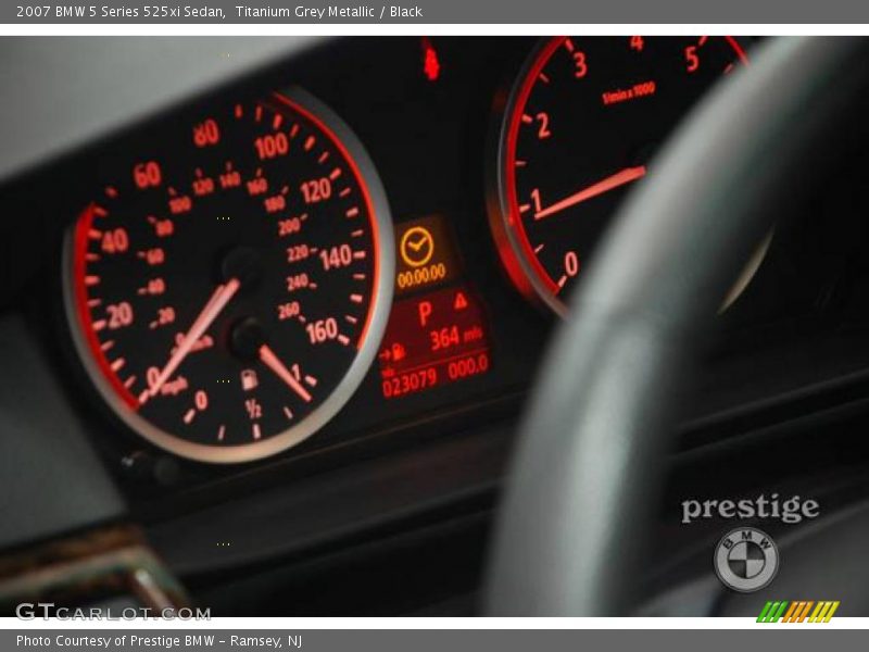 Titanium Grey Metallic / Black 2007 BMW 5 Series 525xi Sedan