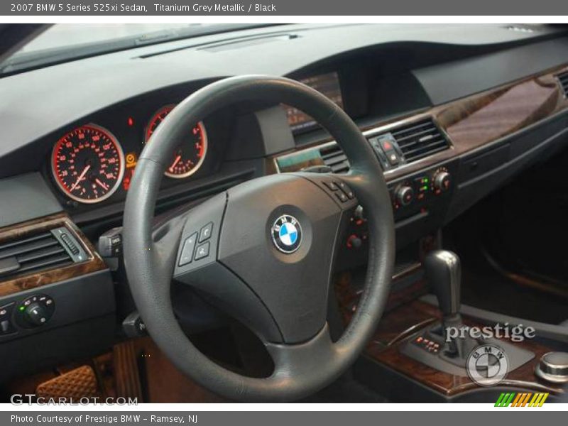 Titanium Grey Metallic / Black 2007 BMW 5 Series 525xi Sedan