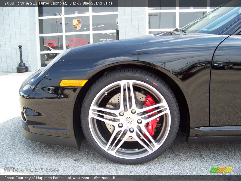 Black / Black/Sand Beige 2008 Porsche 911 Turbo Cabriolet