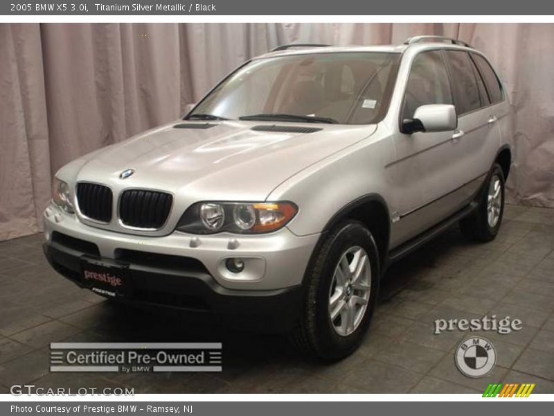 Titanium Silver Metallic / Black 2005 BMW X5 3.0i