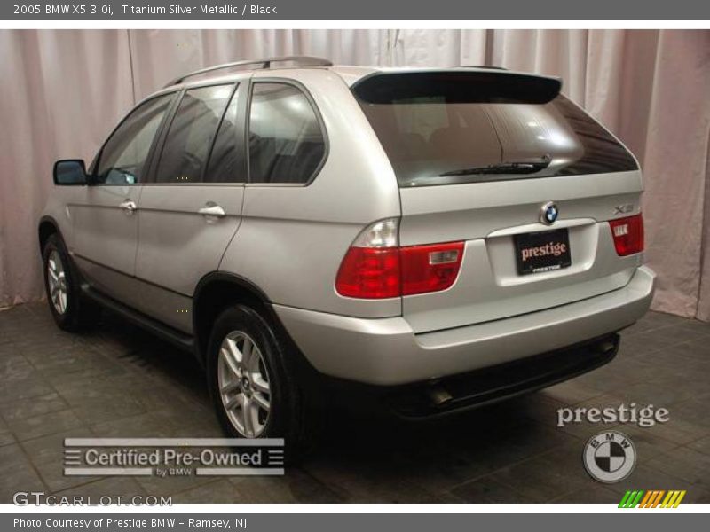 Titanium Silver Metallic / Black 2005 BMW X5 3.0i