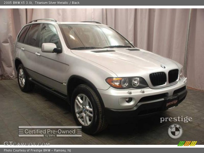 Titanium Silver Metallic / Black 2005 BMW X5 3.0i