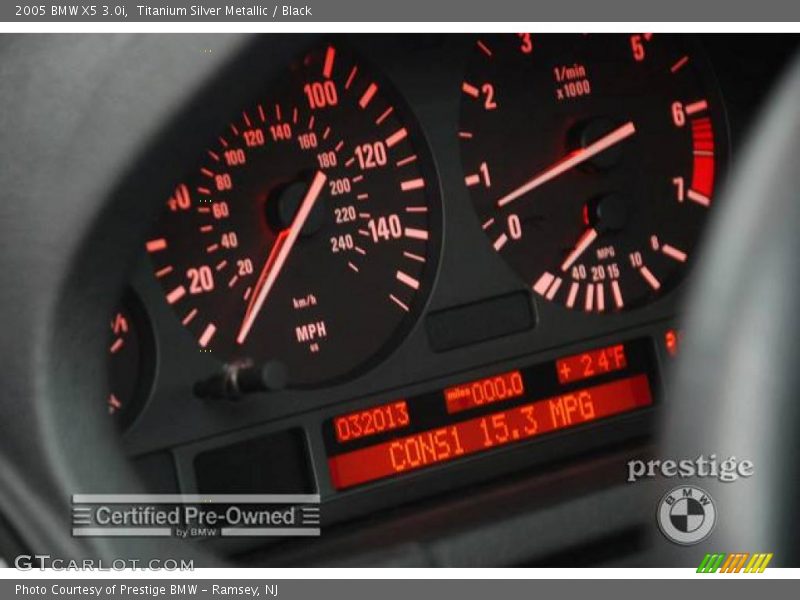 Titanium Silver Metallic / Black 2005 BMW X5 3.0i