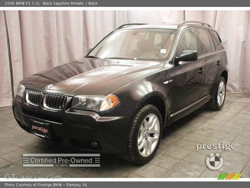 Black Sapphire Metallic / Black 2006 BMW X3 3.0i