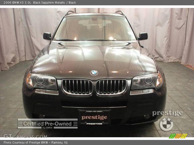 Black Sapphire Metallic / Black 2006 BMW X3 3.0i