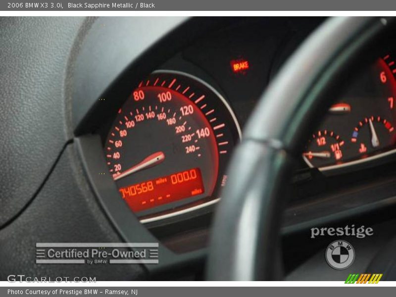 Black Sapphire Metallic / Black 2006 BMW X3 3.0i