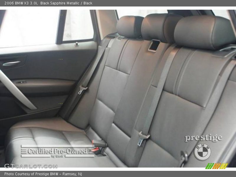 Black Sapphire Metallic / Black 2006 BMW X3 3.0i