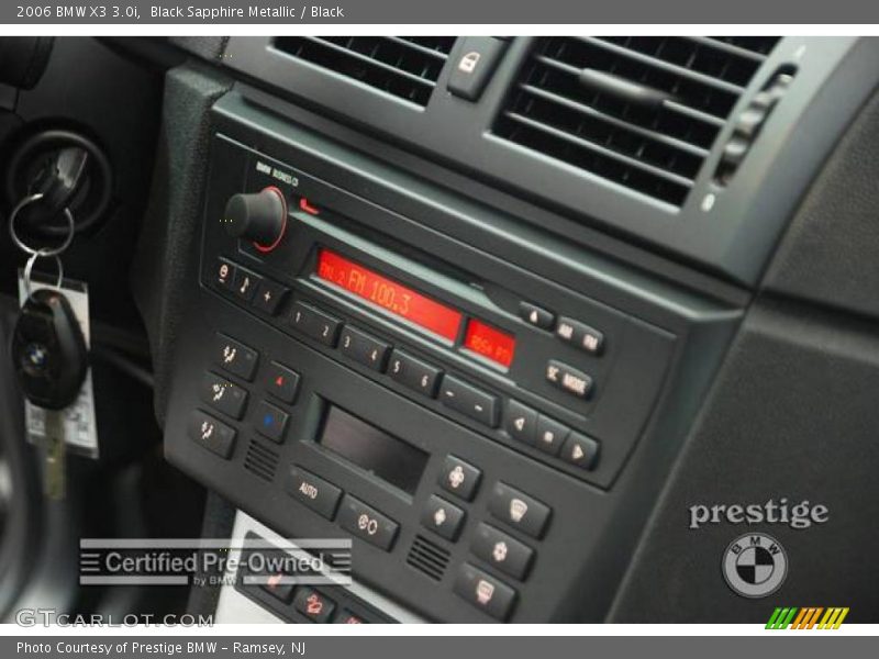 Black Sapphire Metallic / Black 2006 BMW X3 3.0i