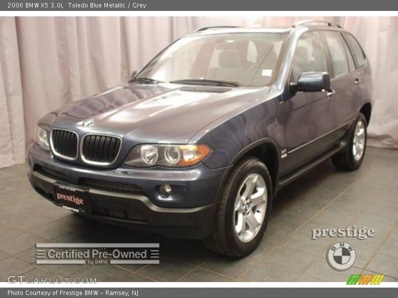 Toledo Blue Metallic / Grey 2006 BMW X5 3.0i
