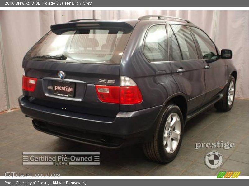 Toledo Blue Metallic / Grey 2006 BMW X5 3.0i