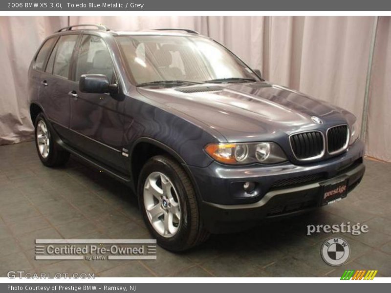 Toledo Blue Metallic / Grey 2006 BMW X5 3.0i