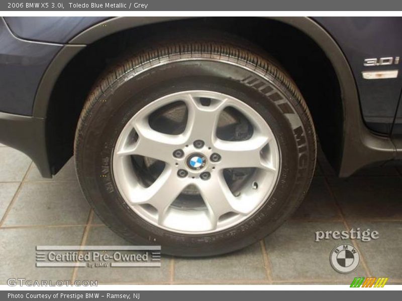 Toledo Blue Metallic / Grey 2006 BMW X5 3.0i