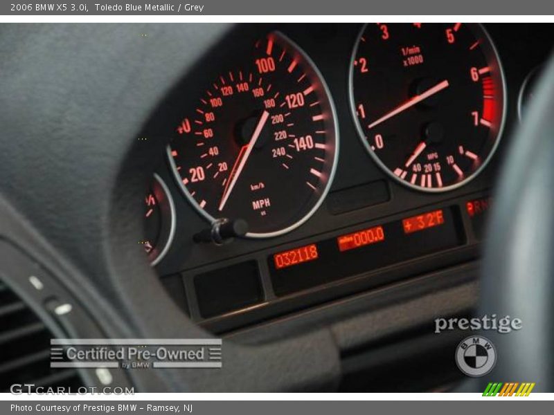 Toledo Blue Metallic / Grey 2006 BMW X5 3.0i
