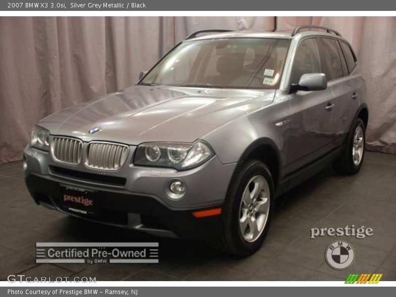 Silver Grey Metallic / Black 2007 BMW X3 3.0si