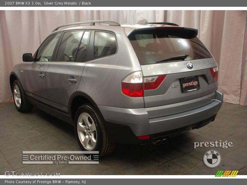 Silver Grey Metallic / Black 2007 BMW X3 3.0si