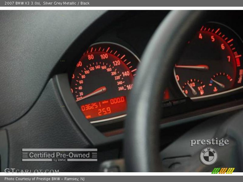 Silver Grey Metallic / Black 2007 BMW X3 3.0si