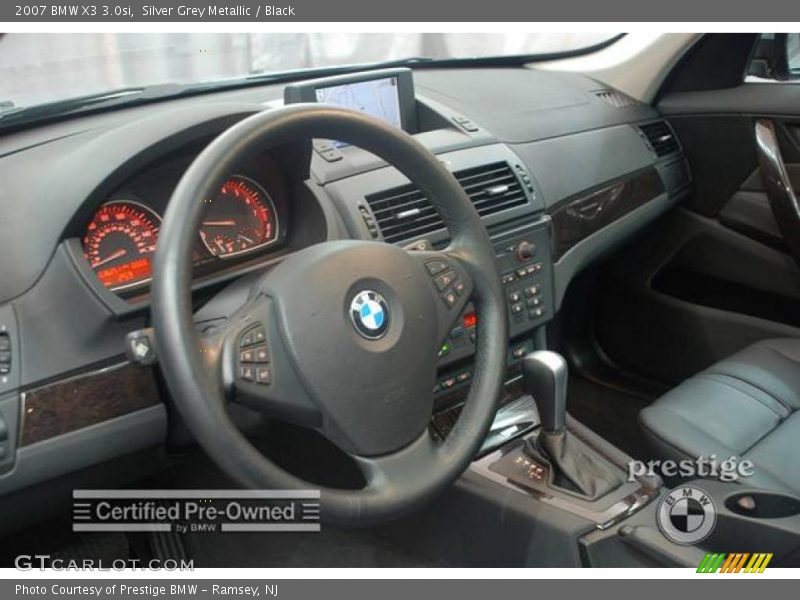Silver Grey Metallic / Black 2007 BMW X3 3.0si