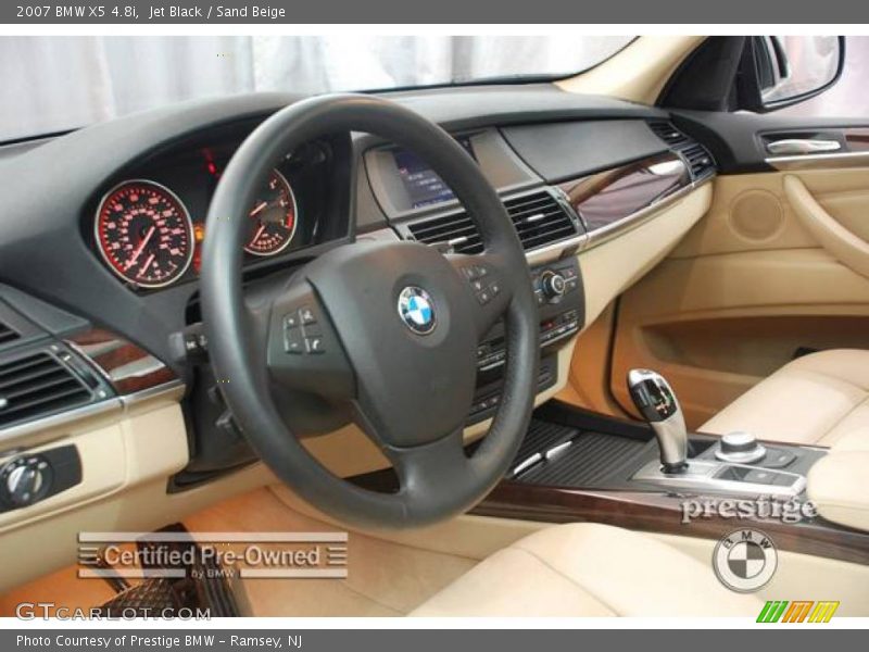 Jet Black / Sand Beige 2007 BMW X5 4.8i