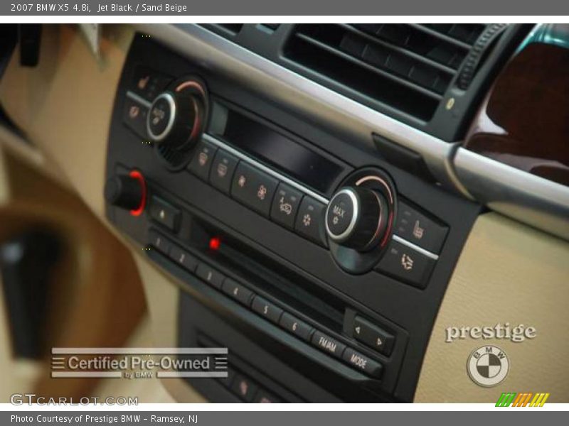 Jet Black / Sand Beige 2007 BMW X5 4.8i