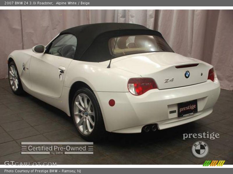 Alpine White / Beige 2007 BMW Z4 3.0i Roadster