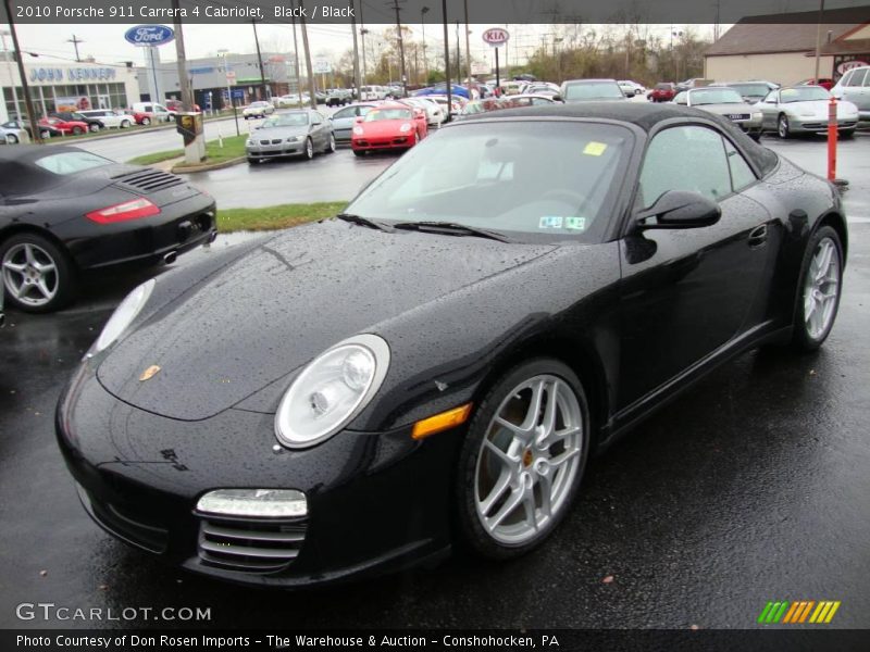 Black / Black 2010 Porsche 911 Carrera 4 Cabriolet