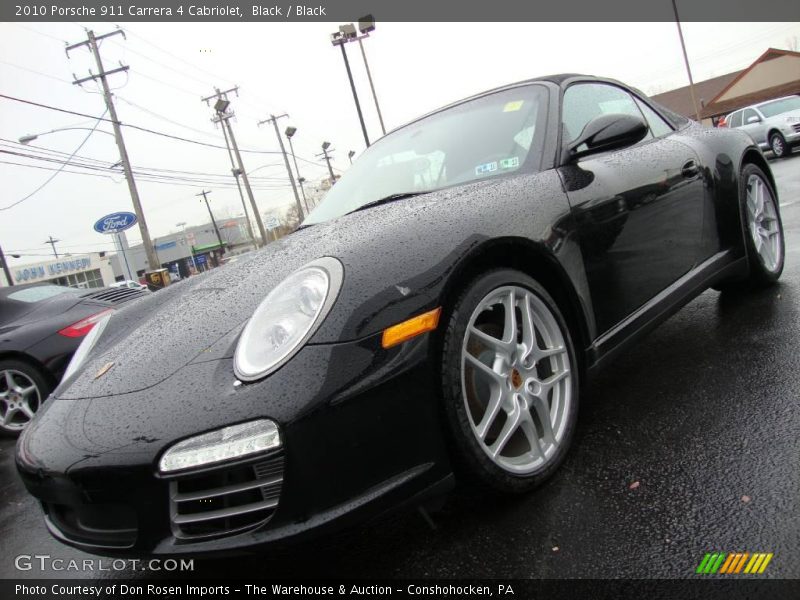Black / Black 2010 Porsche 911 Carrera 4 Cabriolet