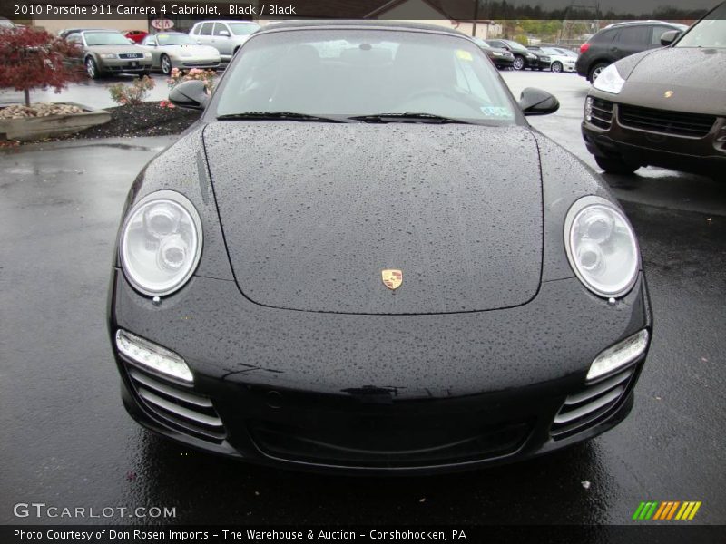 Black / Black 2010 Porsche 911 Carrera 4 Cabriolet