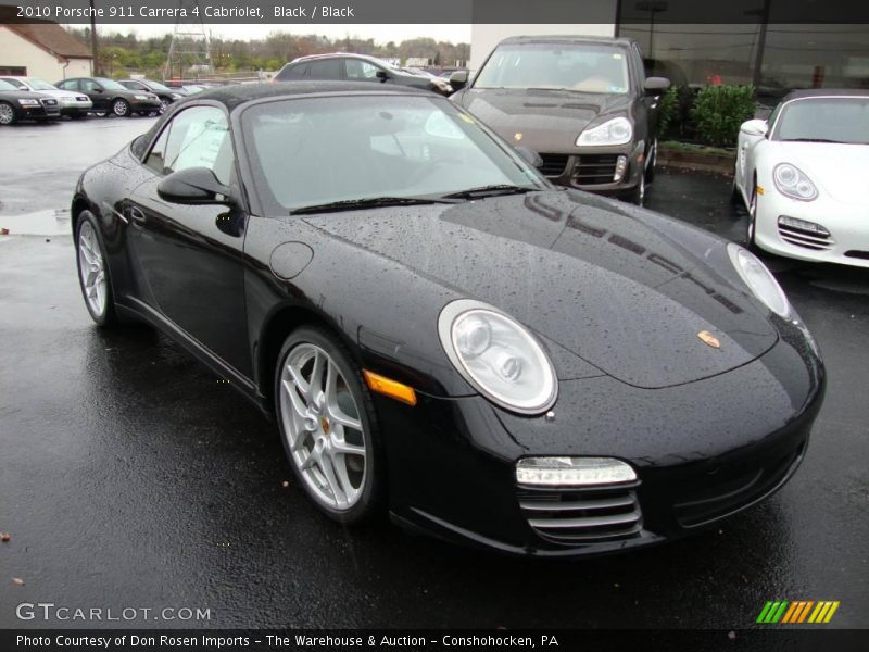 Black / Black 2010 Porsche 911 Carrera 4 Cabriolet