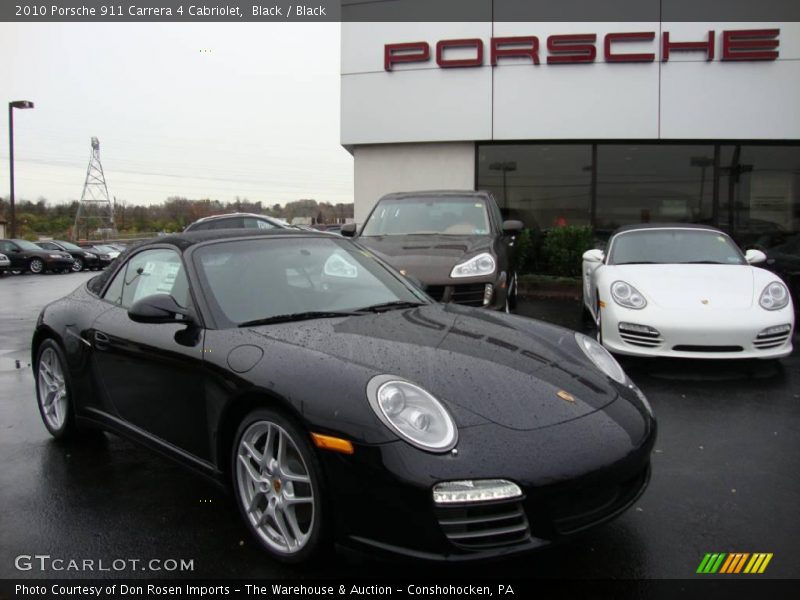 Black / Black 2010 Porsche 911 Carrera 4 Cabriolet