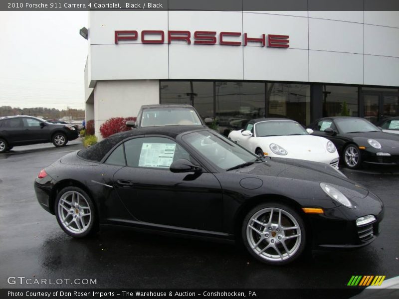 Black / Black 2010 Porsche 911 Carrera 4 Cabriolet