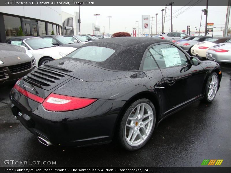 Black / Black 2010 Porsche 911 Carrera 4 Cabriolet