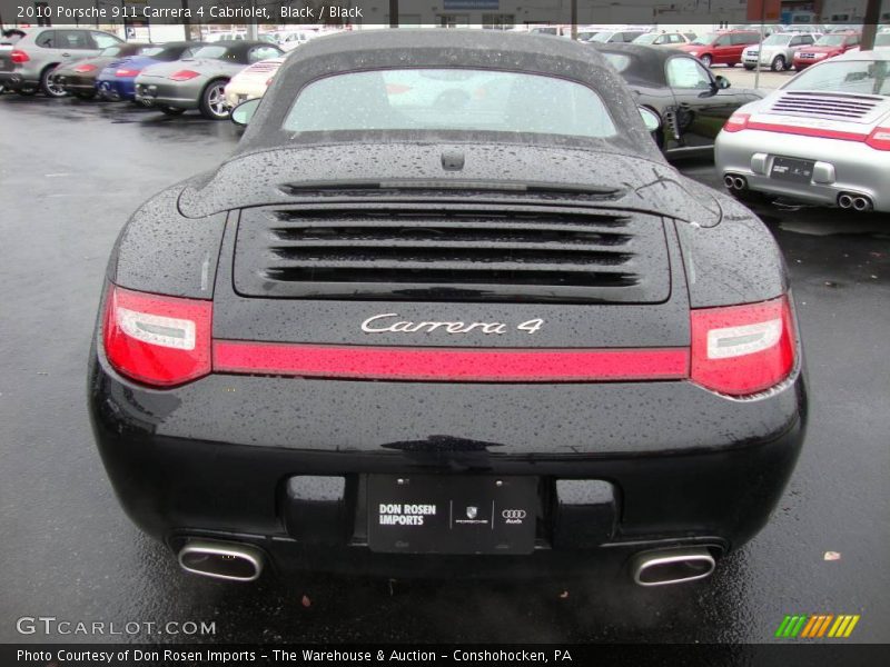 Black / Black 2010 Porsche 911 Carrera 4 Cabriolet