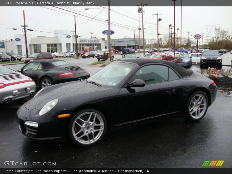 Black / Black 2010 Porsche 911 Carrera 4 Cabriolet