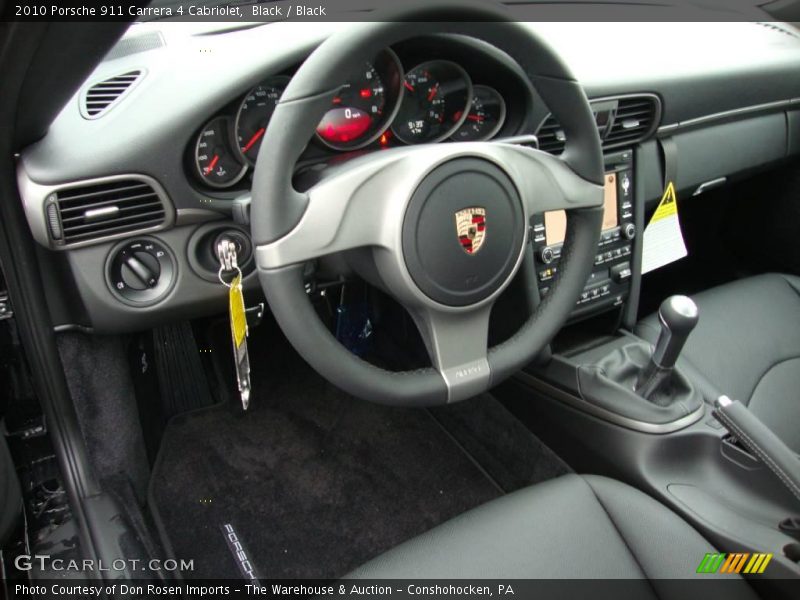 Black / Black 2010 Porsche 911 Carrera 4 Cabriolet