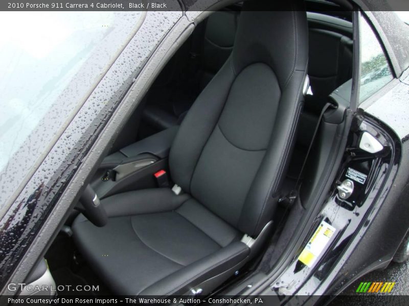 Black / Black 2010 Porsche 911 Carrera 4 Cabriolet
