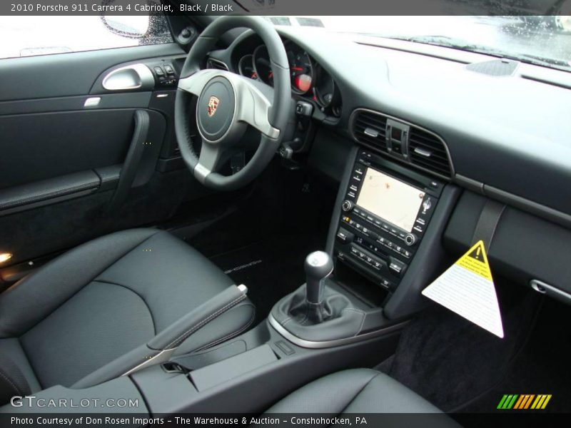 Black / Black 2010 Porsche 911 Carrera 4 Cabriolet