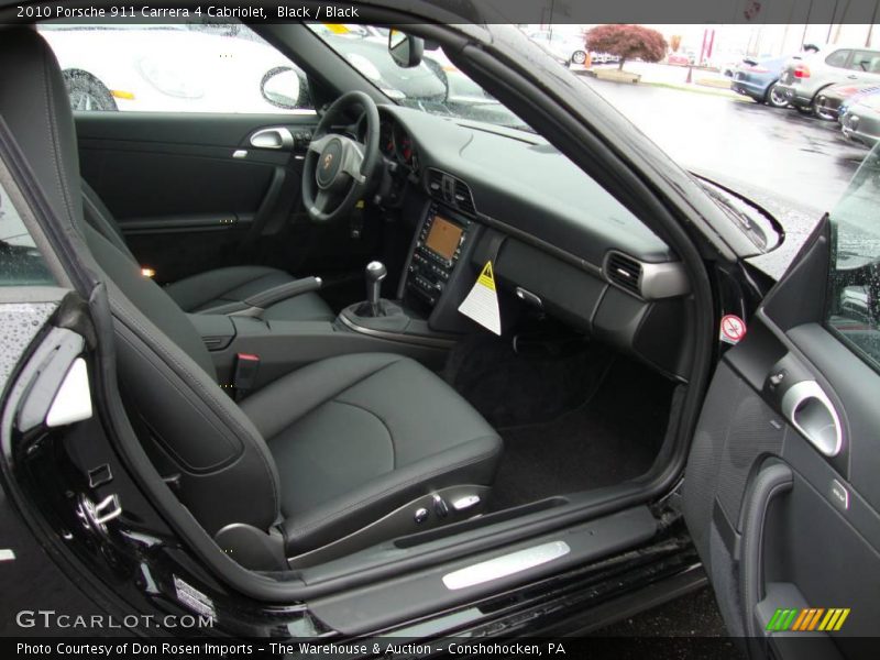Black / Black 2010 Porsche 911 Carrera 4 Cabriolet