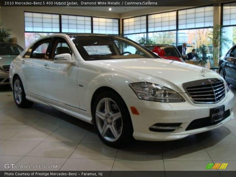 Diamond White Metallic / Cashmere/Savanna 2010 Mercedes-Benz S 400 Hybrid Sedan